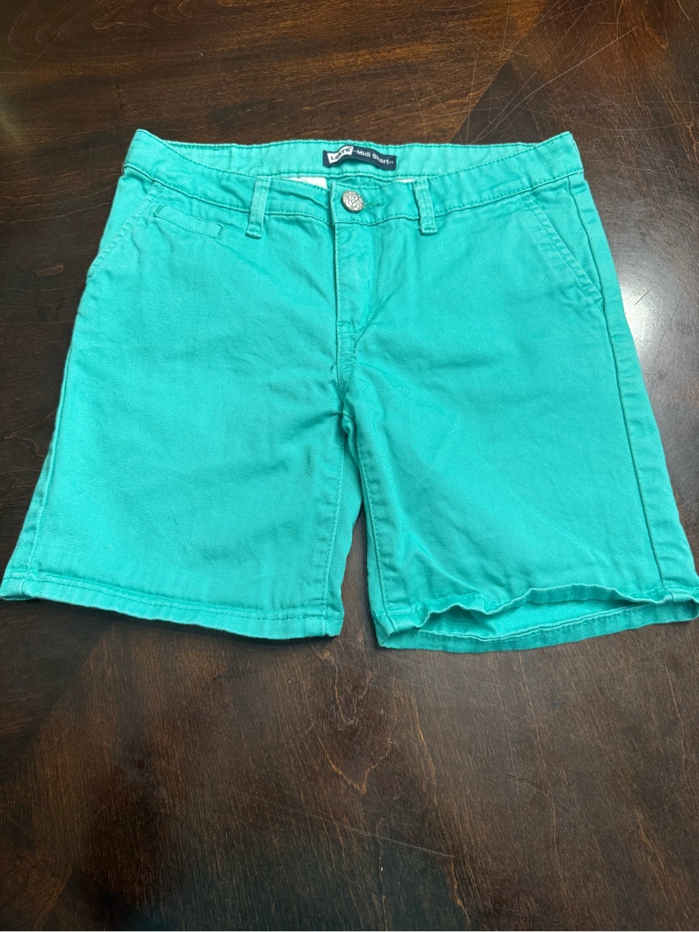 Levi's Teal Flat-Front girls shorts